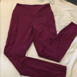 ** 2 for $15 ** Burgundy high waisted leggings